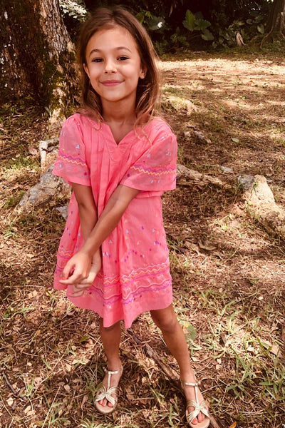 Kid Model Girls Dress Nellystella Ava Coral Spring