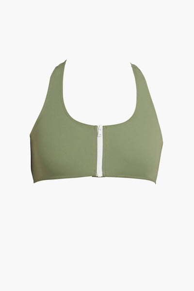 MISKA Paris Mix And Match Sport Girls Bikini Top - Safari Green