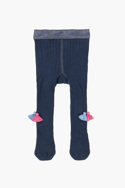 Everbloom Tassel Tights - Navy